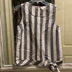 J. Crew Linen Striped Tank